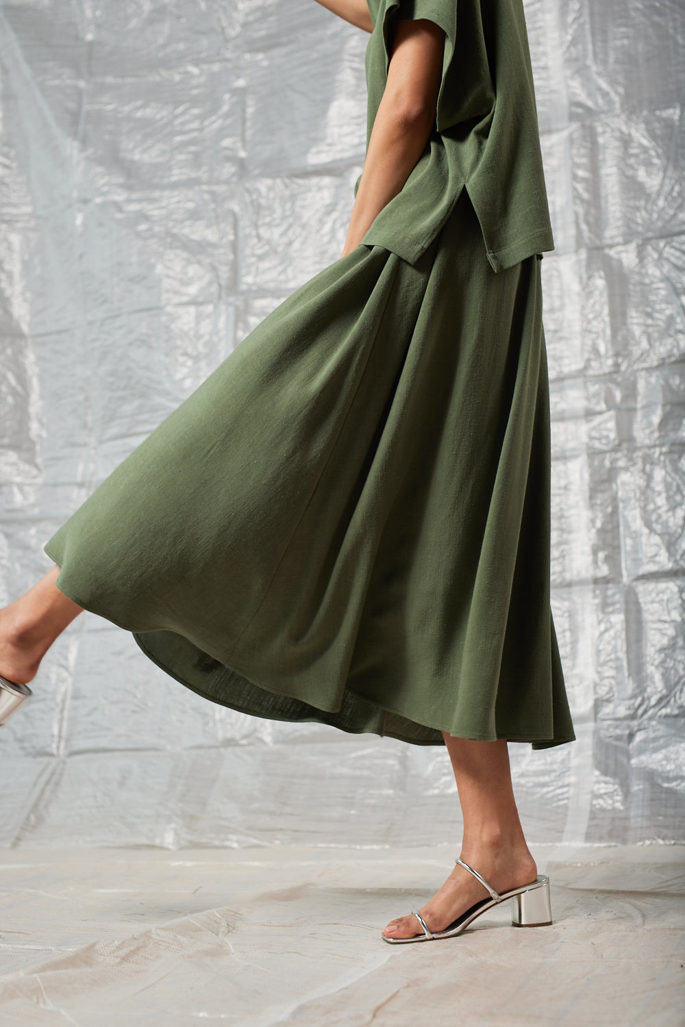Gathered Skirt (Sage)
