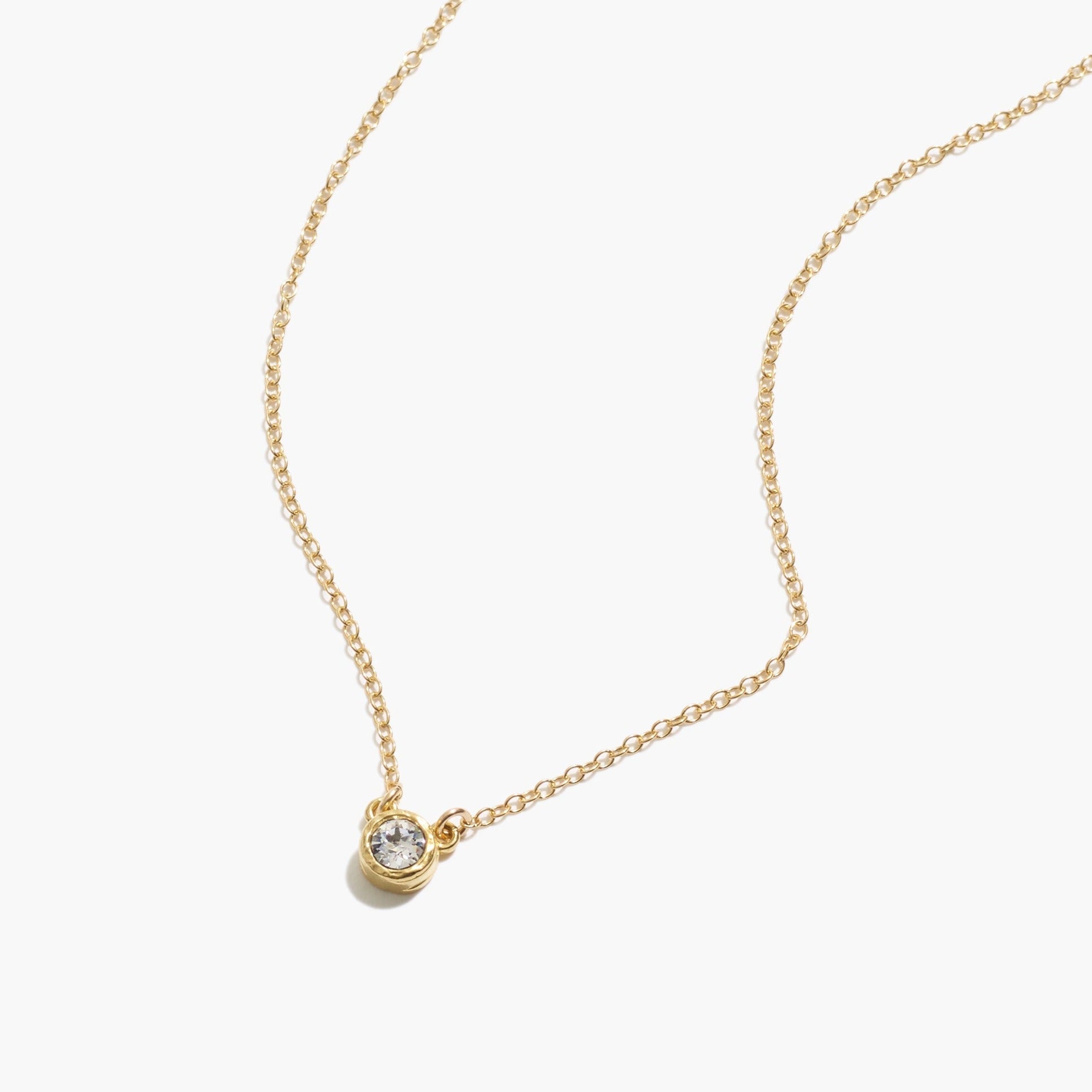 Birthstone Necklace (April - Crystal)