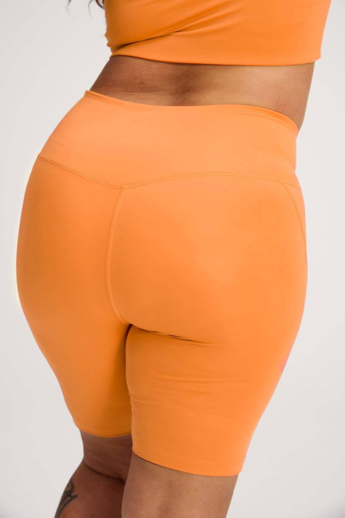 Girlfriend Collective L Leggings High waisted 7/8 Yoga Sedona Rust Orange