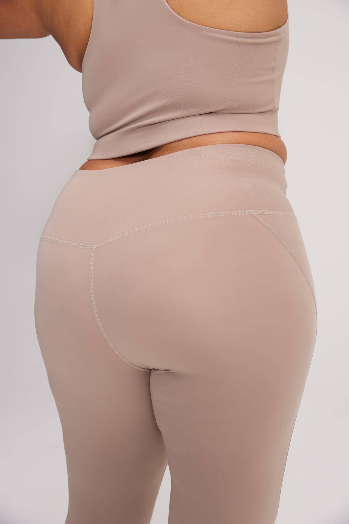 7/8 Length High-Rise Compressive Leggings (Quartz) Pants Girlfriend Collective 