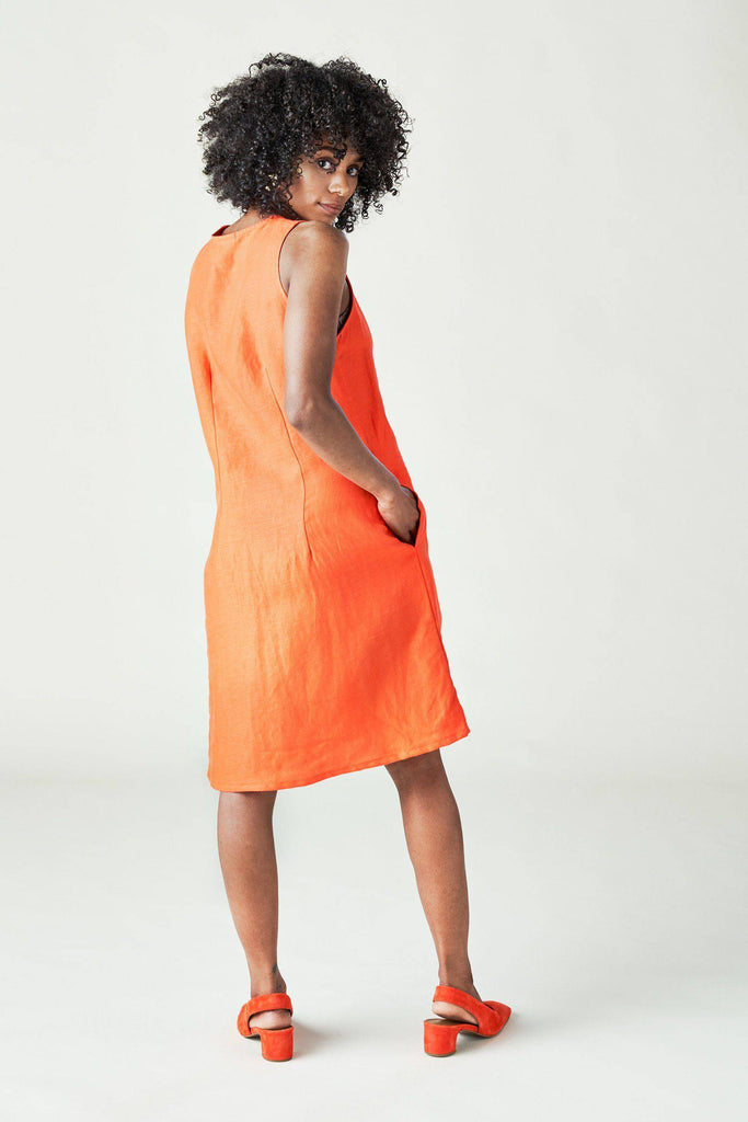 The Wren (Orange) Dress Left Edit 