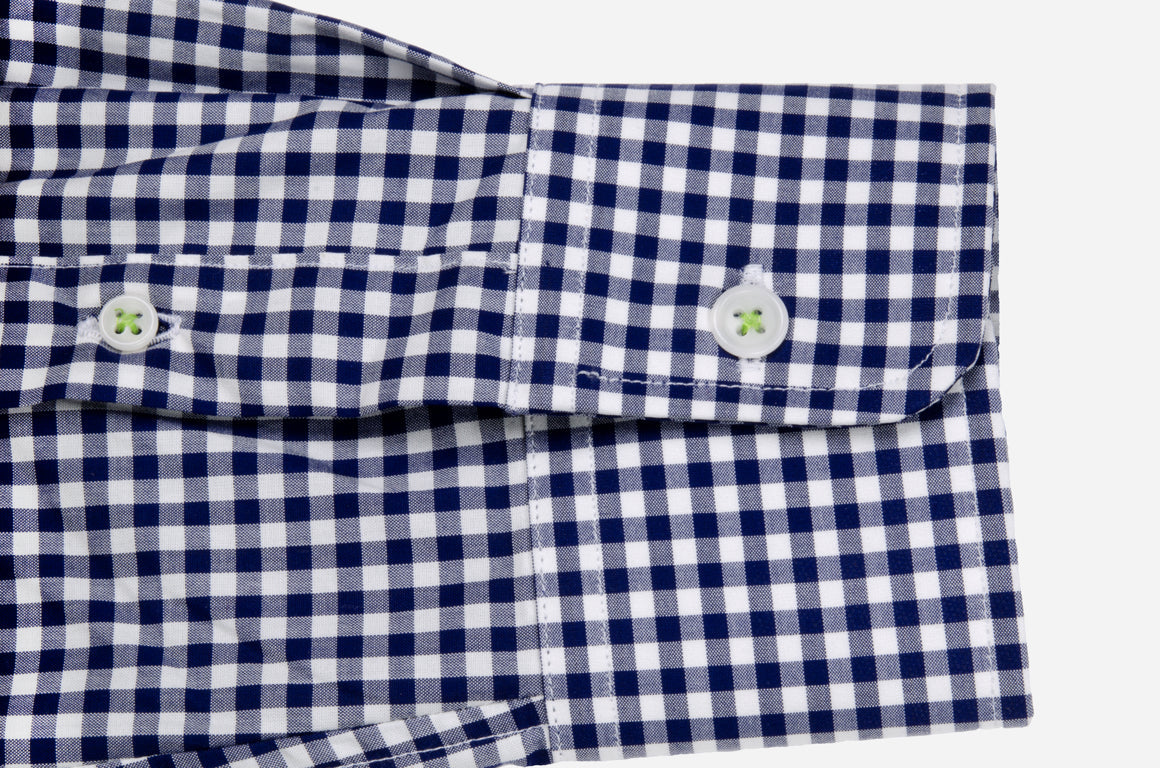 Men's Navy Gingham Check