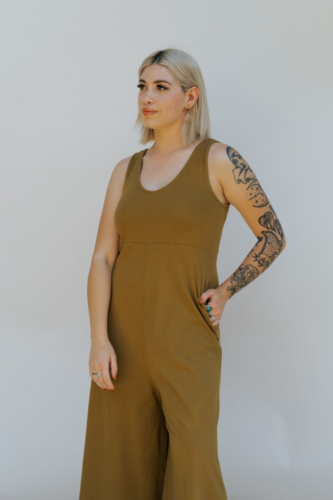 Lakeside Wide Leg Jumpsuit - Antique Bronze JUMPSUIT Mien 