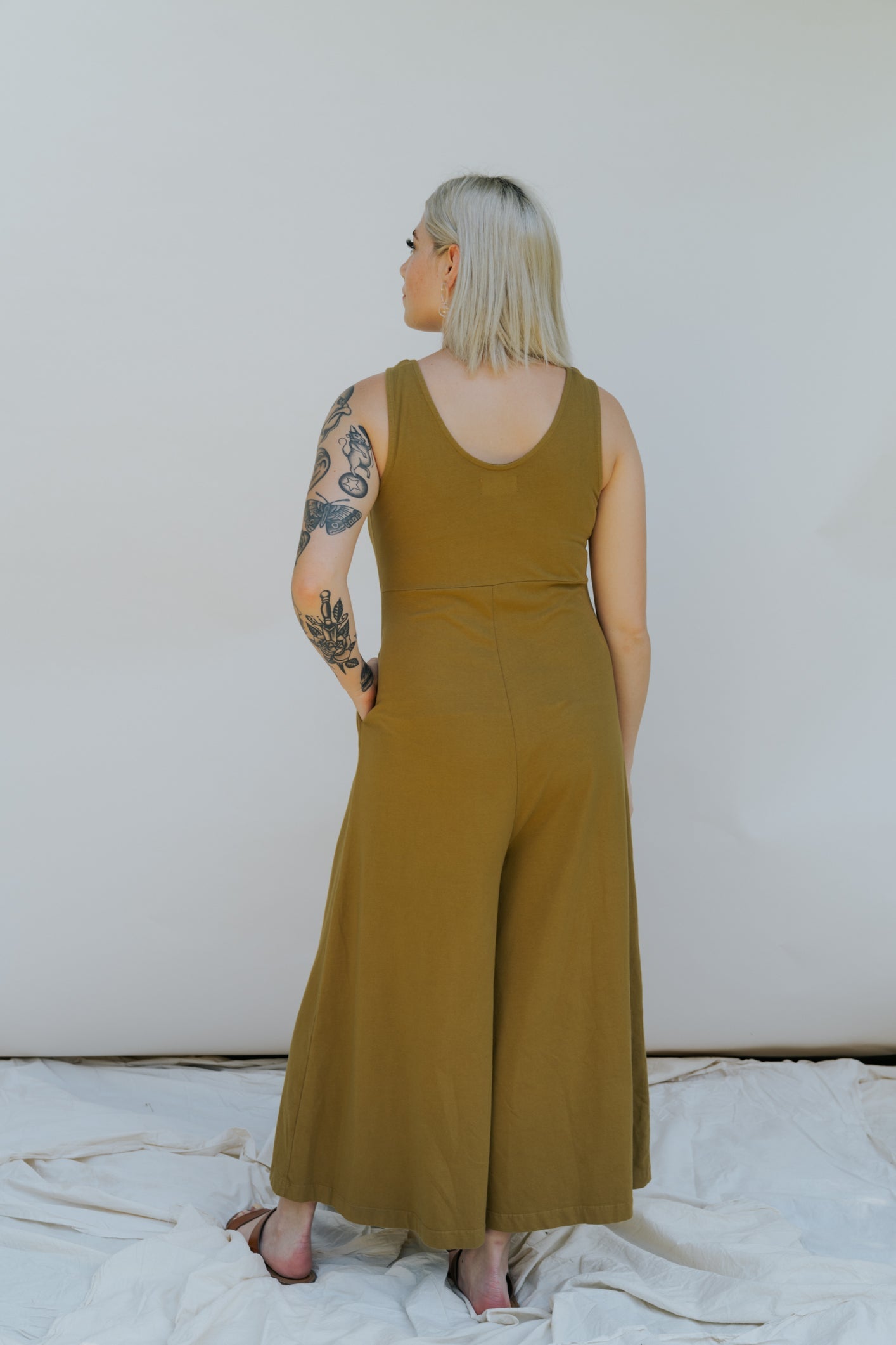 Lakeside Wide Leg Jumpsuit - Antique Bronze JUMPSUIT Mien 