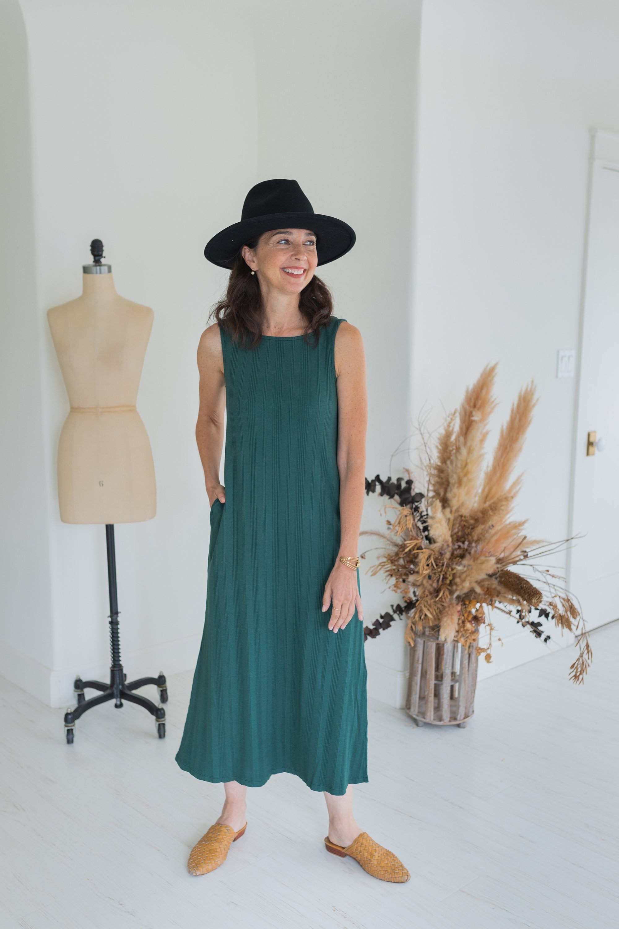 Fortuna Wide Rib Dress - Jade DRESS Mien 