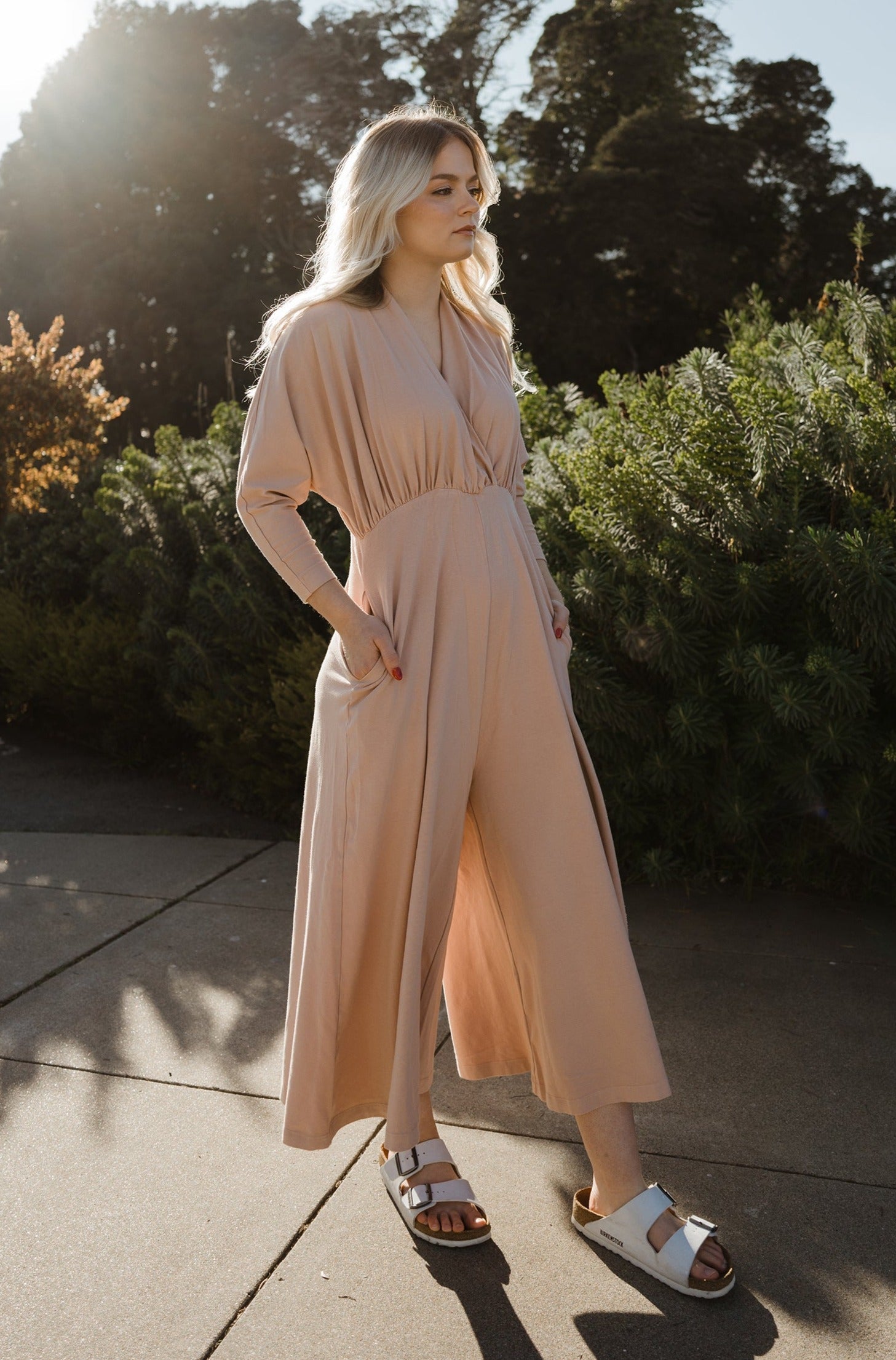 Sedona Dolman Sleeve Jumpsuit - Dusty Rose JUMPSUIT Mien 