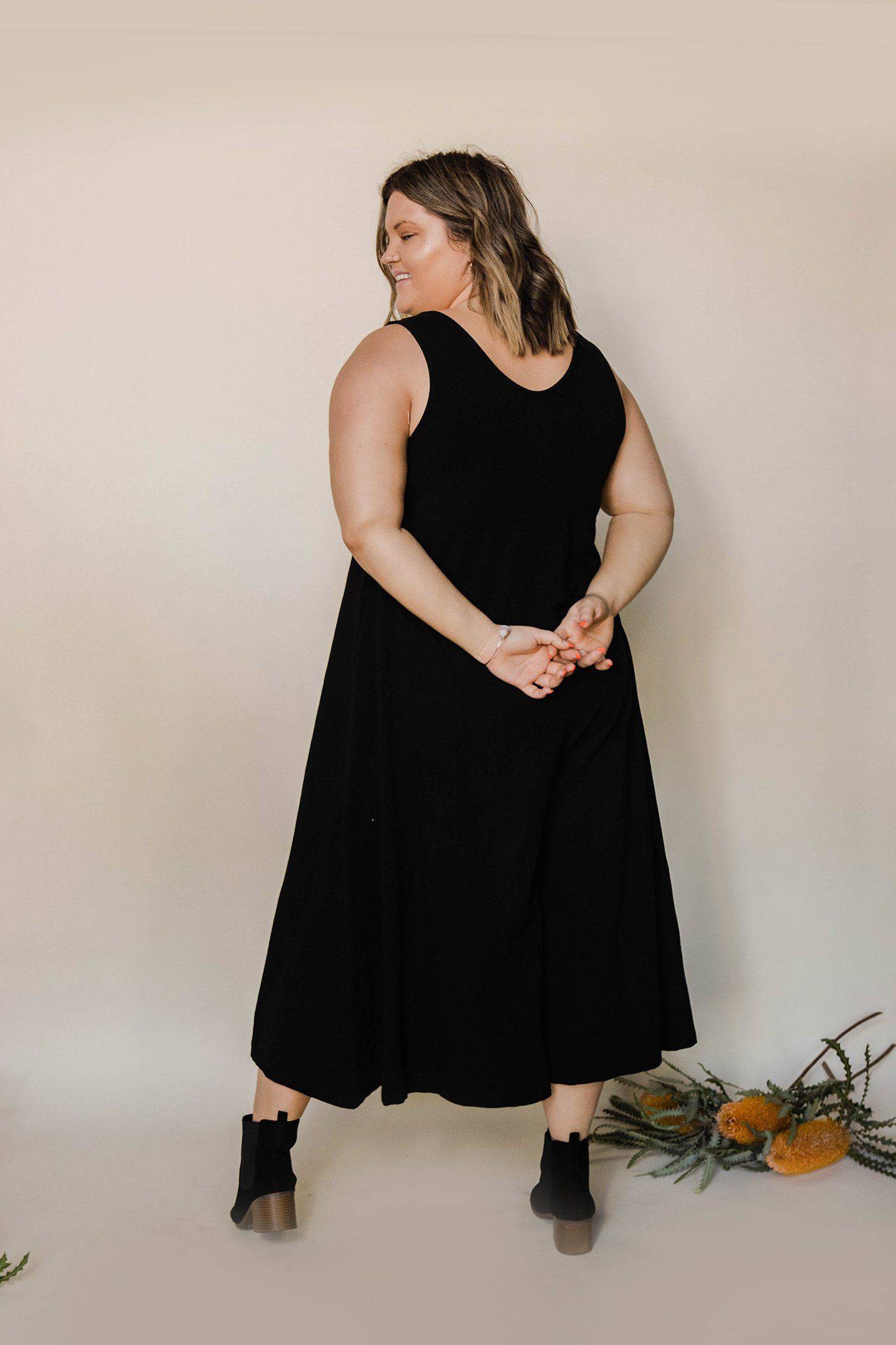 Lakeside Wide Leg Jumpsuit - True Black JUMPSUIT Mien 