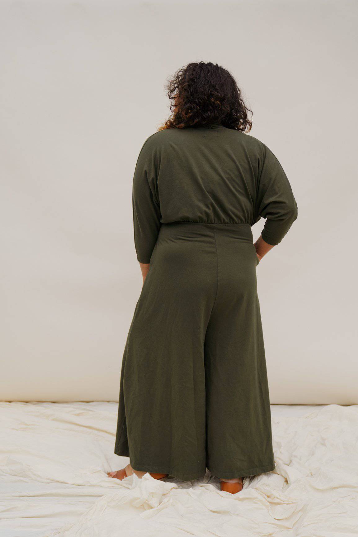 Sedona Dolman Sleeve Jumpsuit - Dark Moss JUMPSUIT Mien 