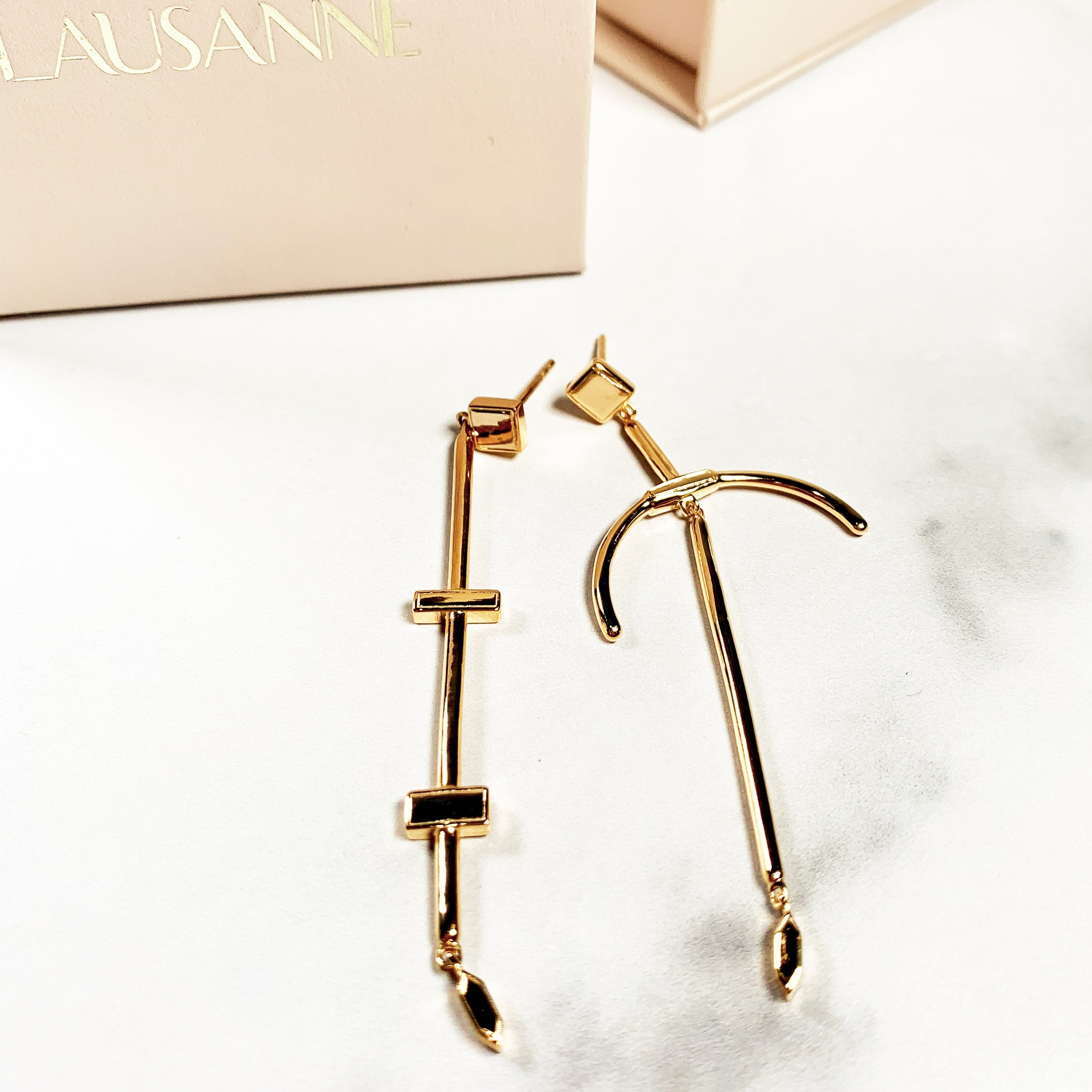 Stepping Stone Dangle Earrings