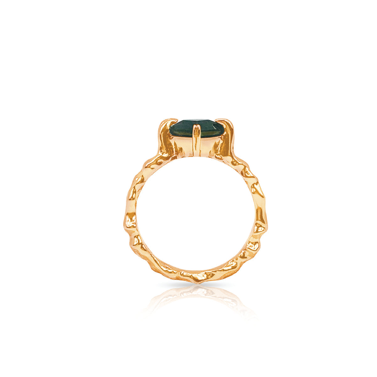 Onyx Stem Ring (Gold)