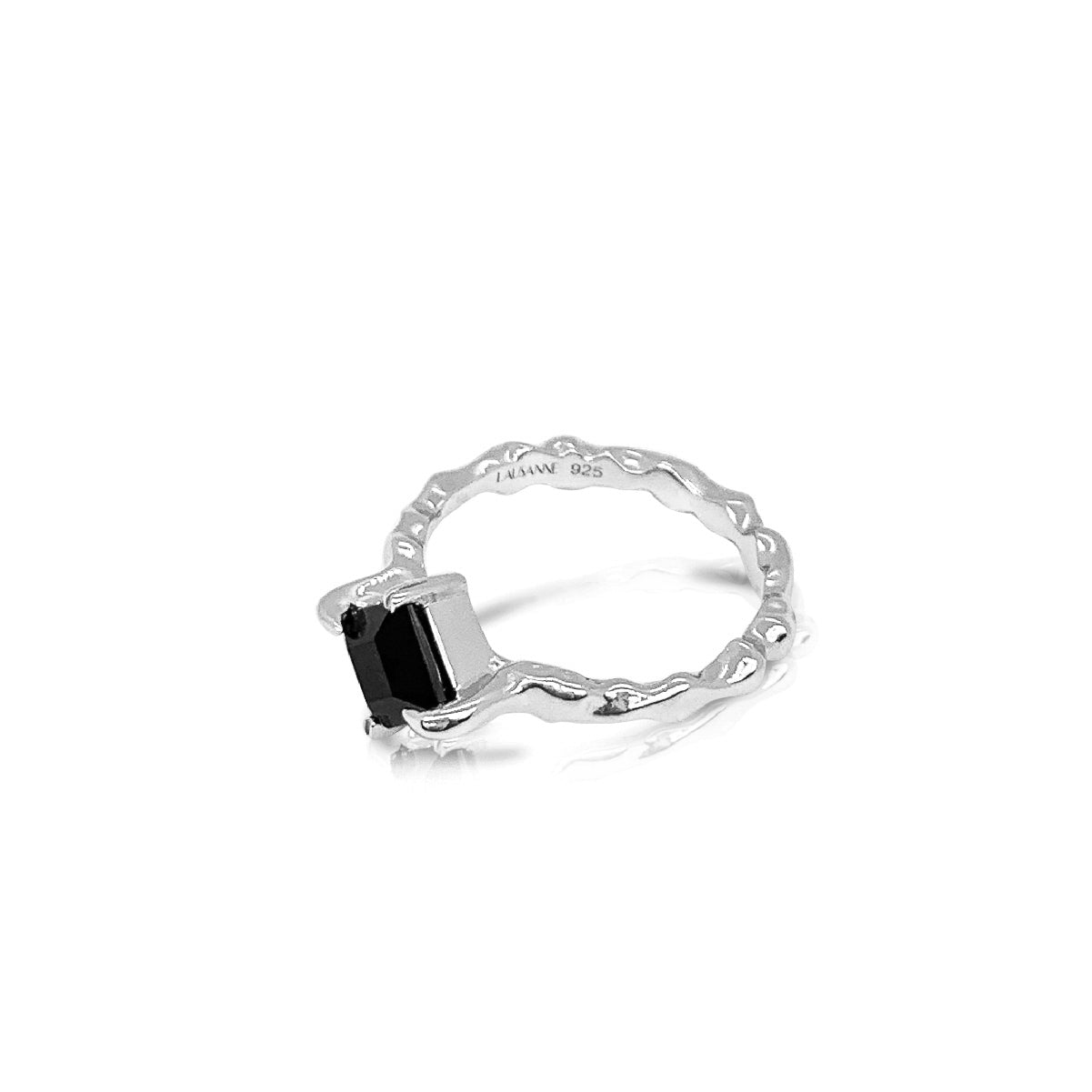 Onyx Stem Ring (Silver)