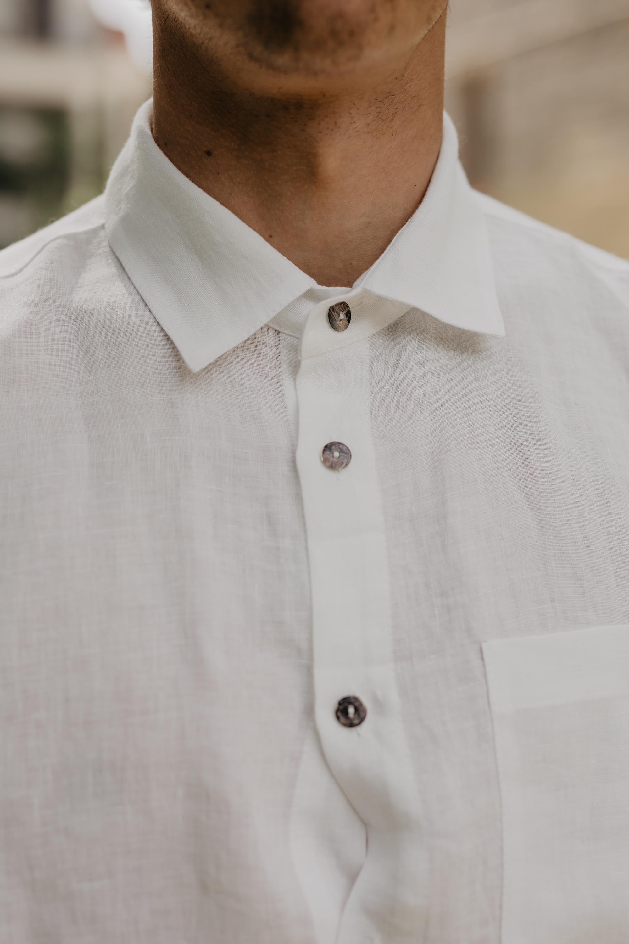 Magnus Linen Shirt (White)