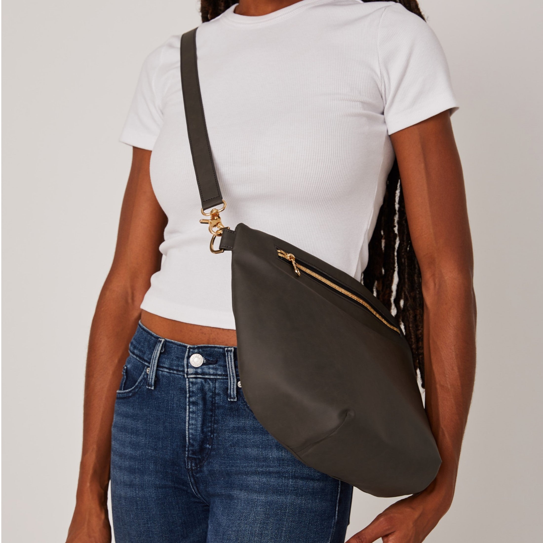 Pineapple Hobo Fanny Bag (Dark Grey)