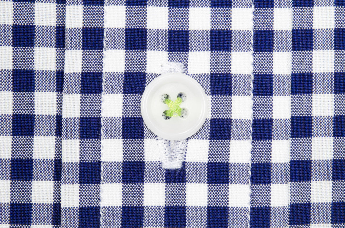 Men's Navy Gingham Check