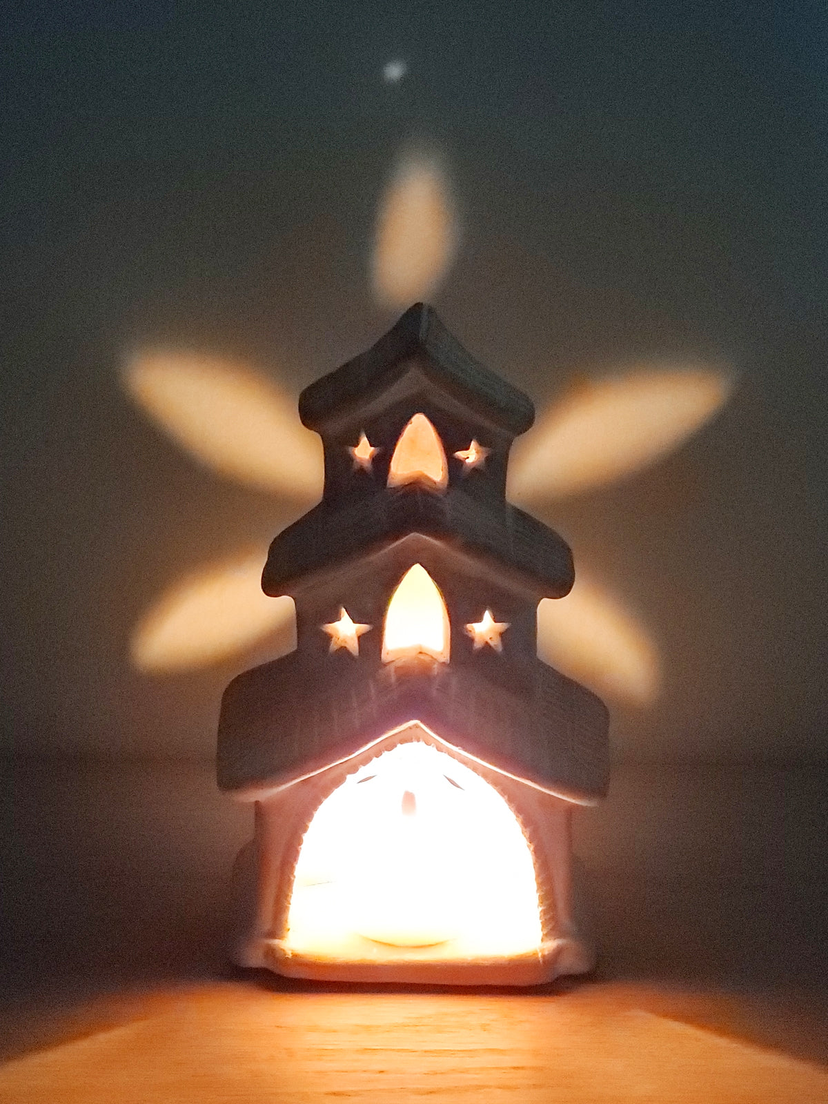 Terracotta Tea Light Candle Holder (House)