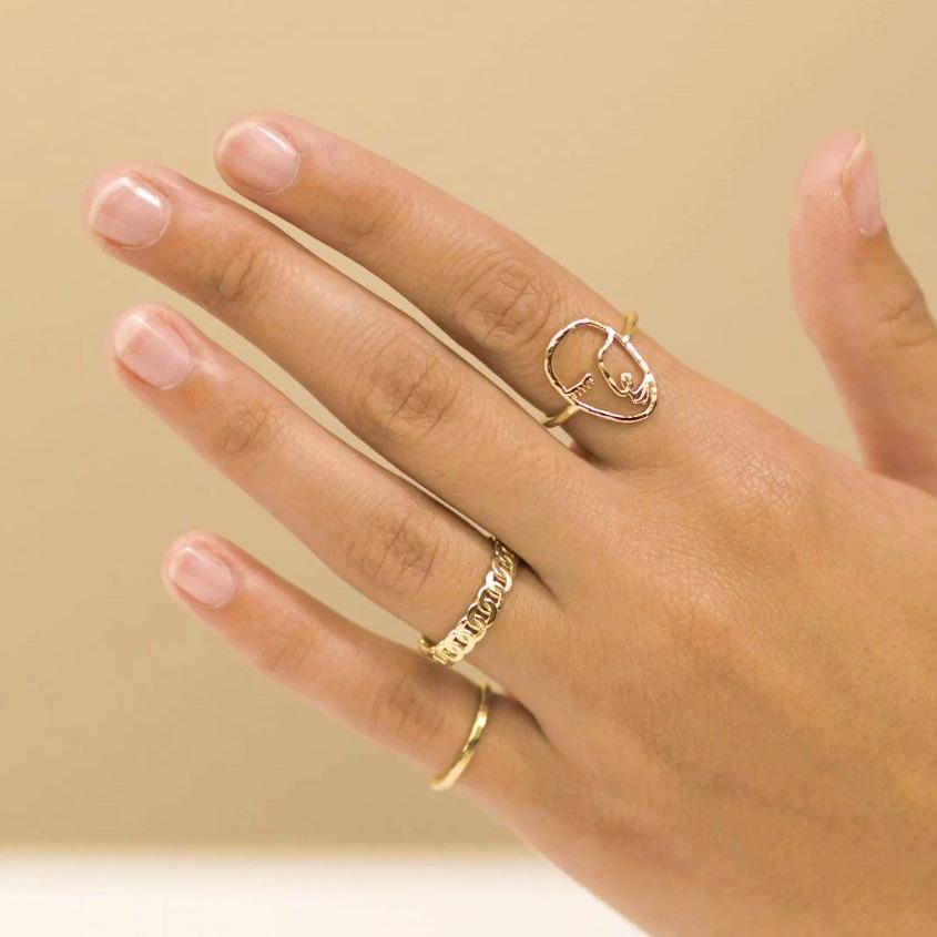 Figaro Chain Ring Ring Katie Dean Jewelry 
