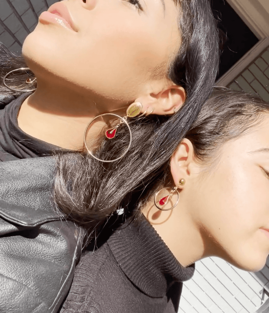 The Cleopatras (Red) Earrings Meesha Farzaneh 