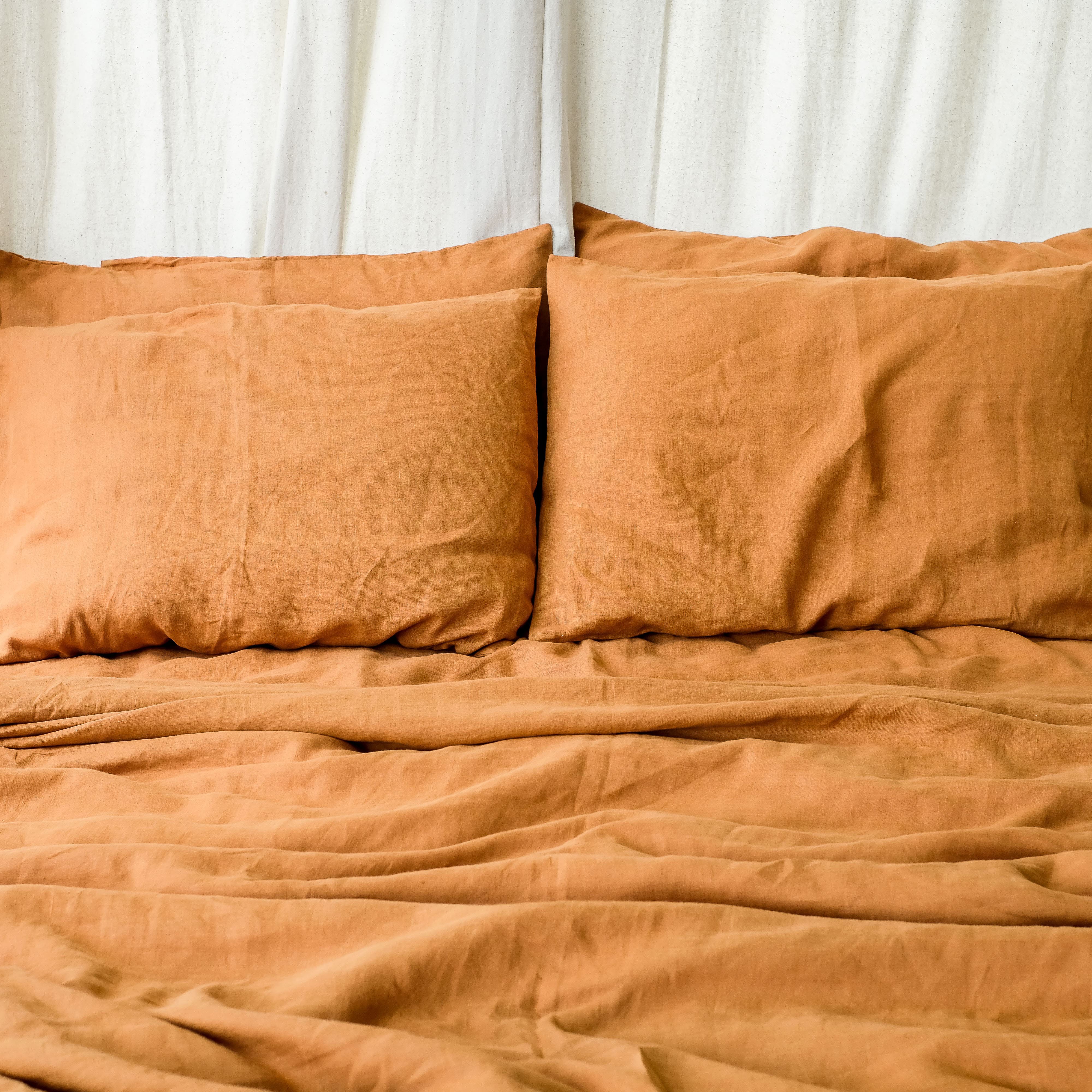 Linen Bedding Set (Cinnamon)