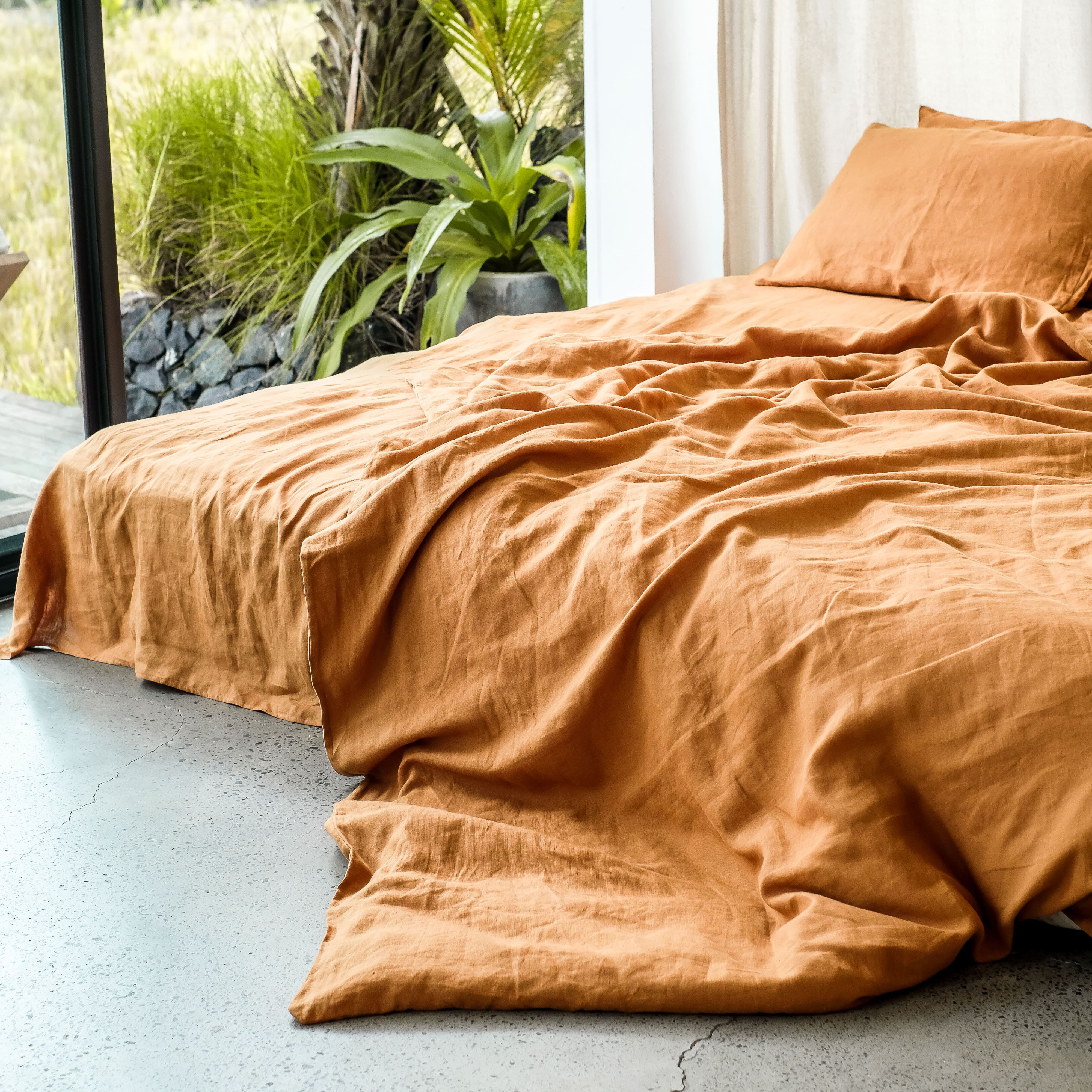 Linen Flat Sheet (Cinnamon)