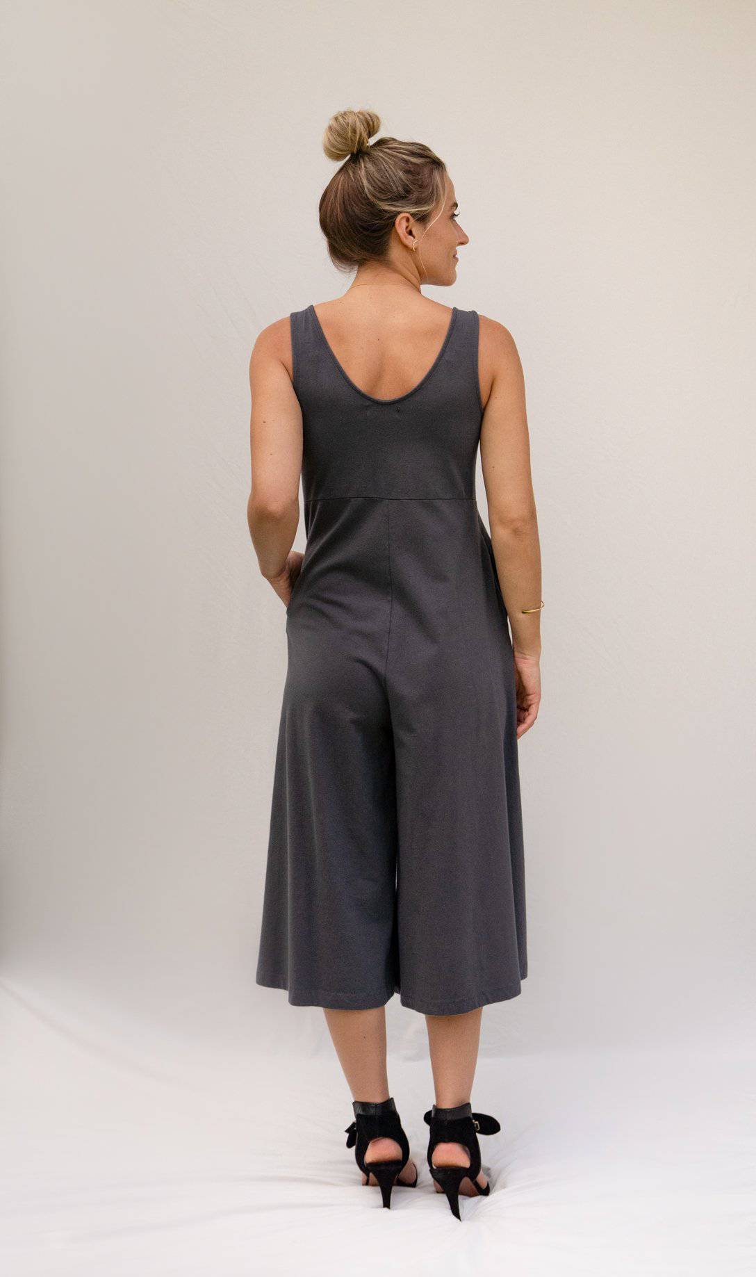 Lakeside Wide Leg Jumpsuit - Zinc Grey JUMPSUIT Mien 