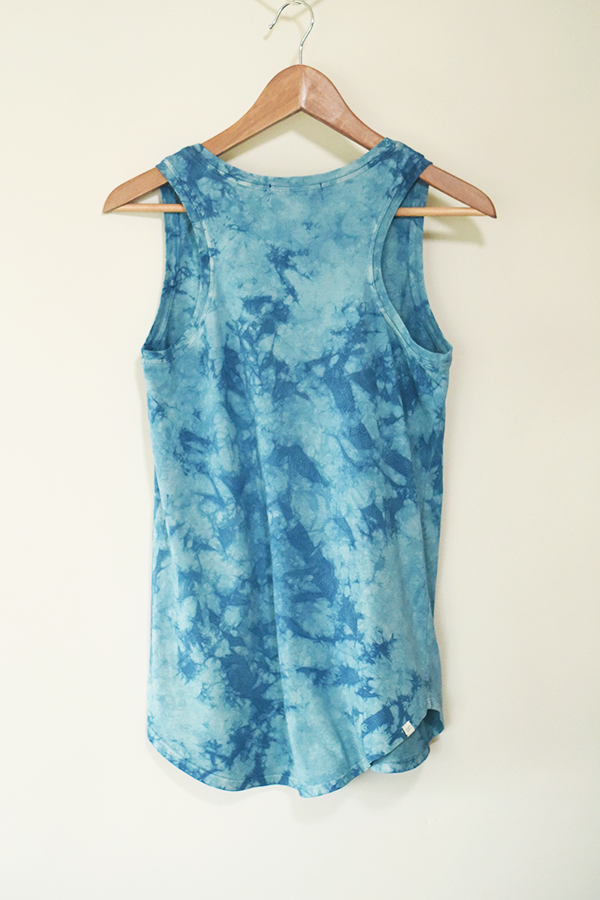 Plant-dyed Racerback (Shibori Blue)