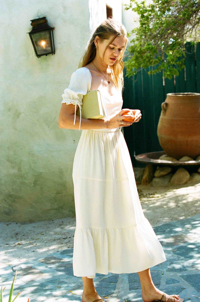 Canyon Dress | Pretty White | Silk dress (PRE ORDER ONLY - SHIPS 04/12/22) Dress Merritt Charles 