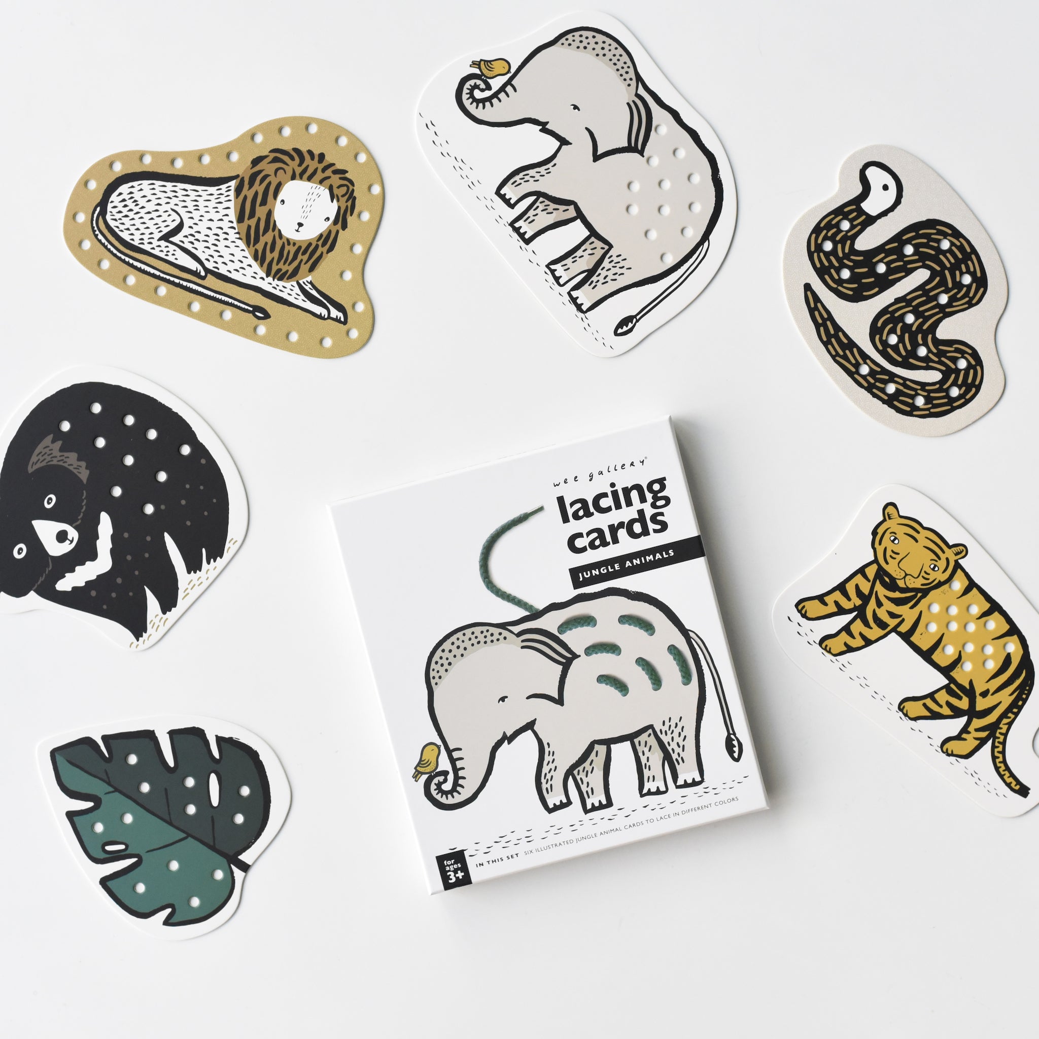 Lacing Cards (Jungle Animals)