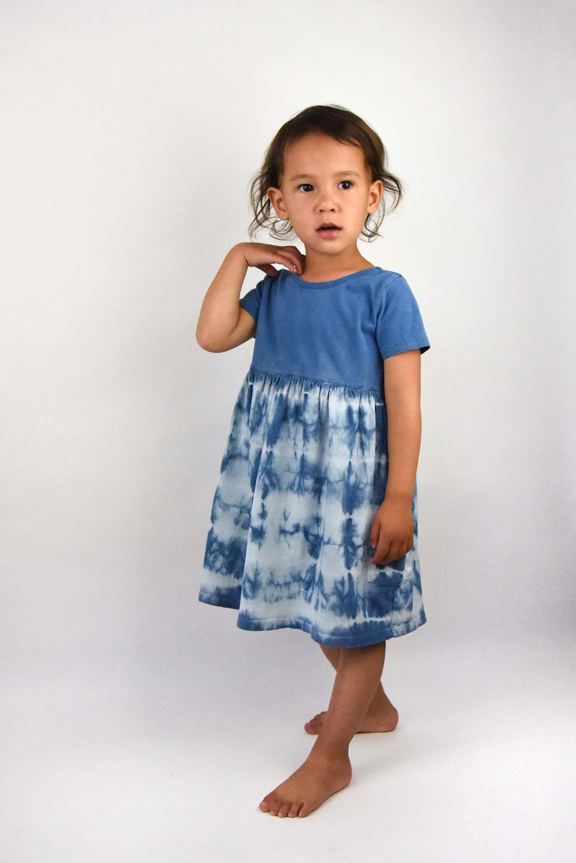 Shibori Dress (Indigo)