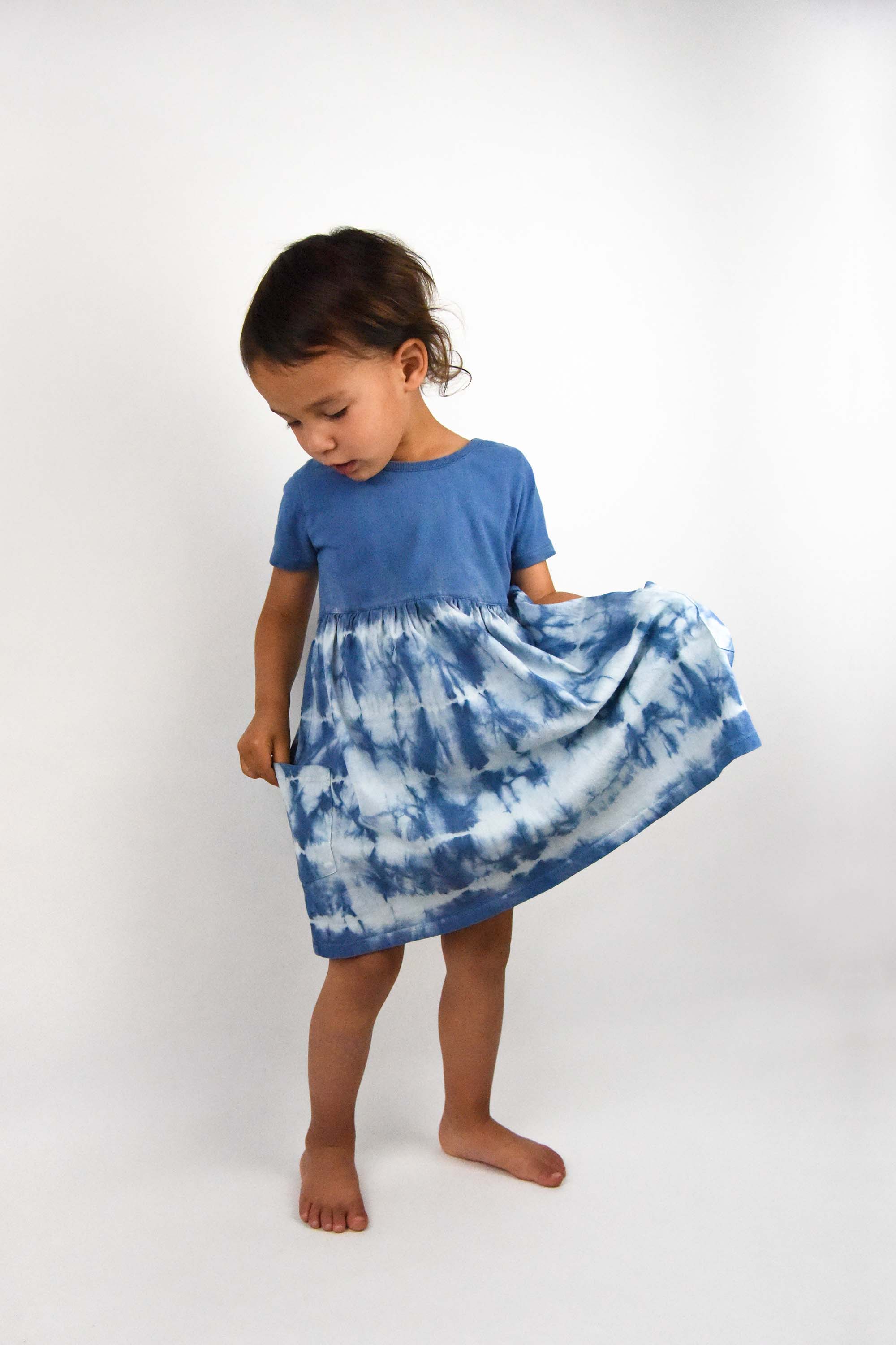 Shibori Dress (Indigo)