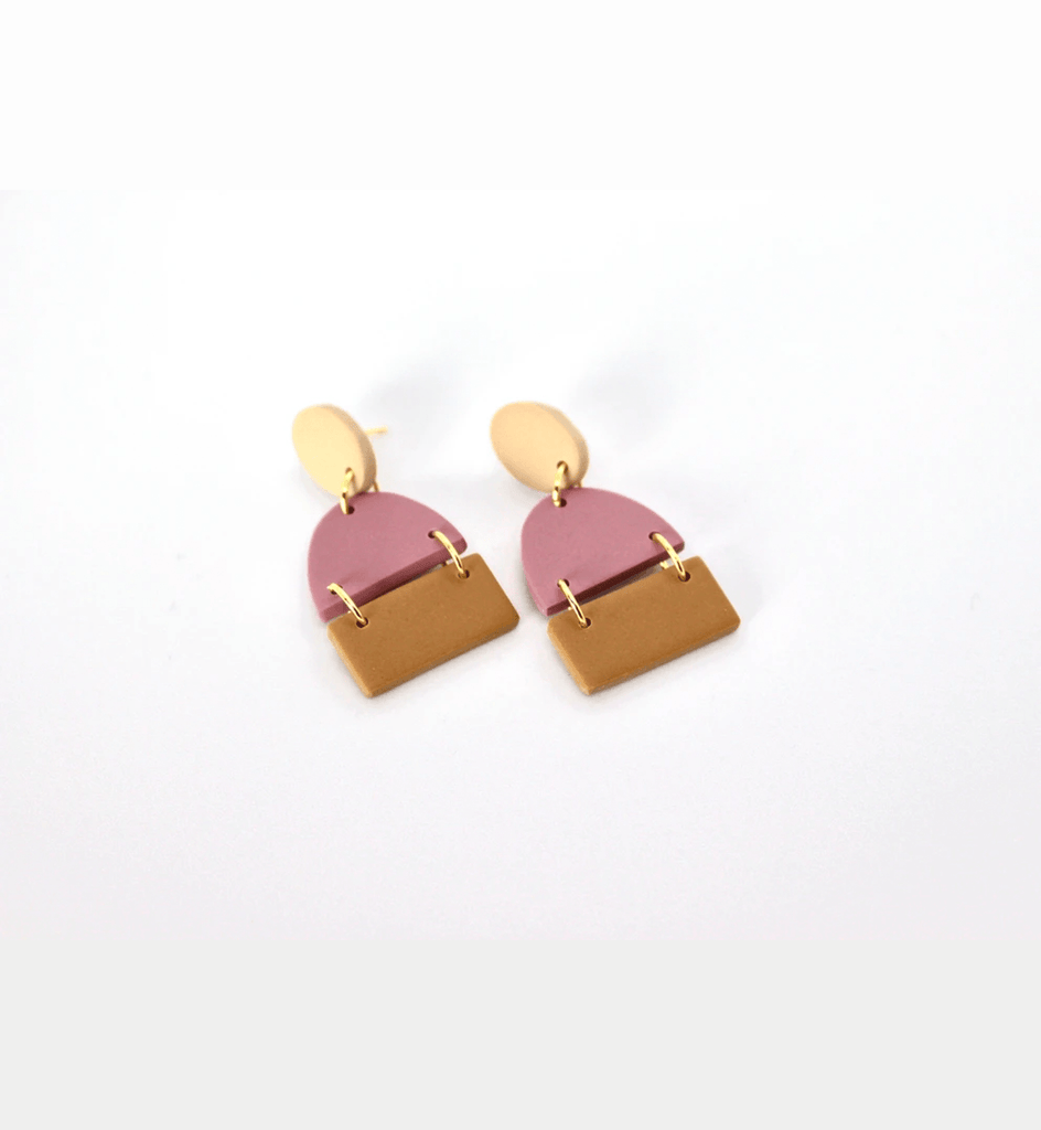 Oval Segments Earrings - Consciously
