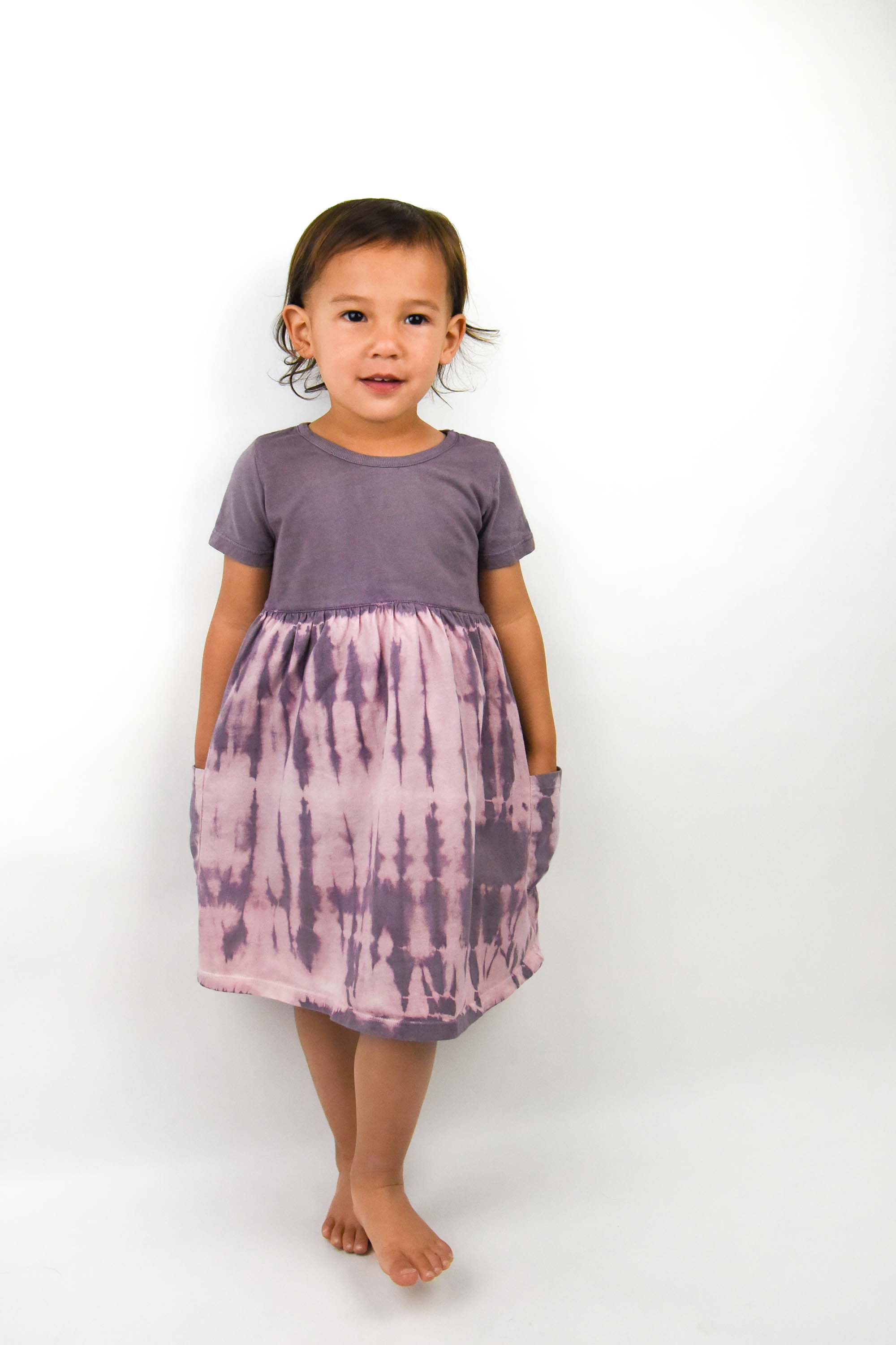 Shibori Dress (Purple)