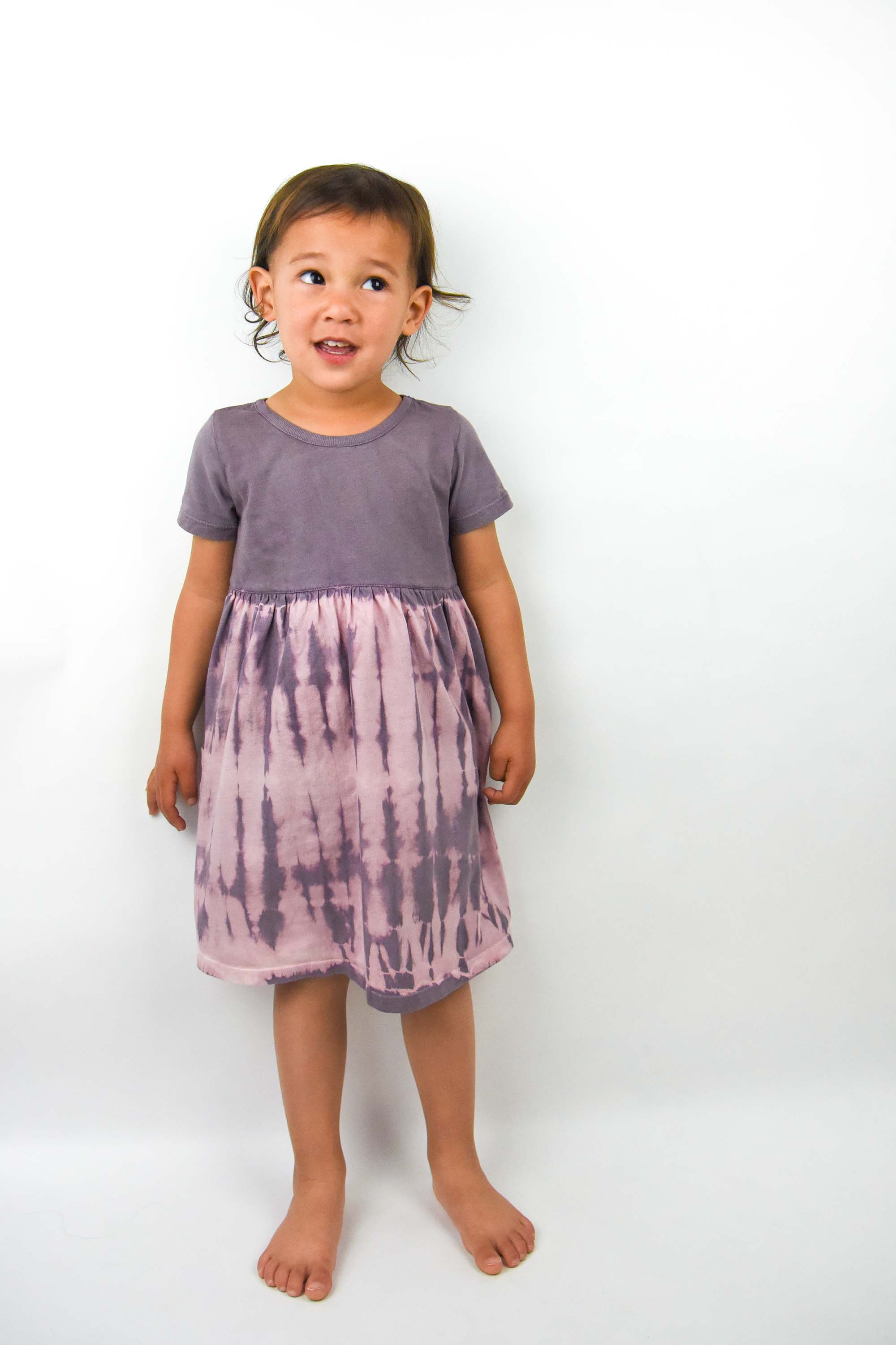 Shibori Dress (Purple)