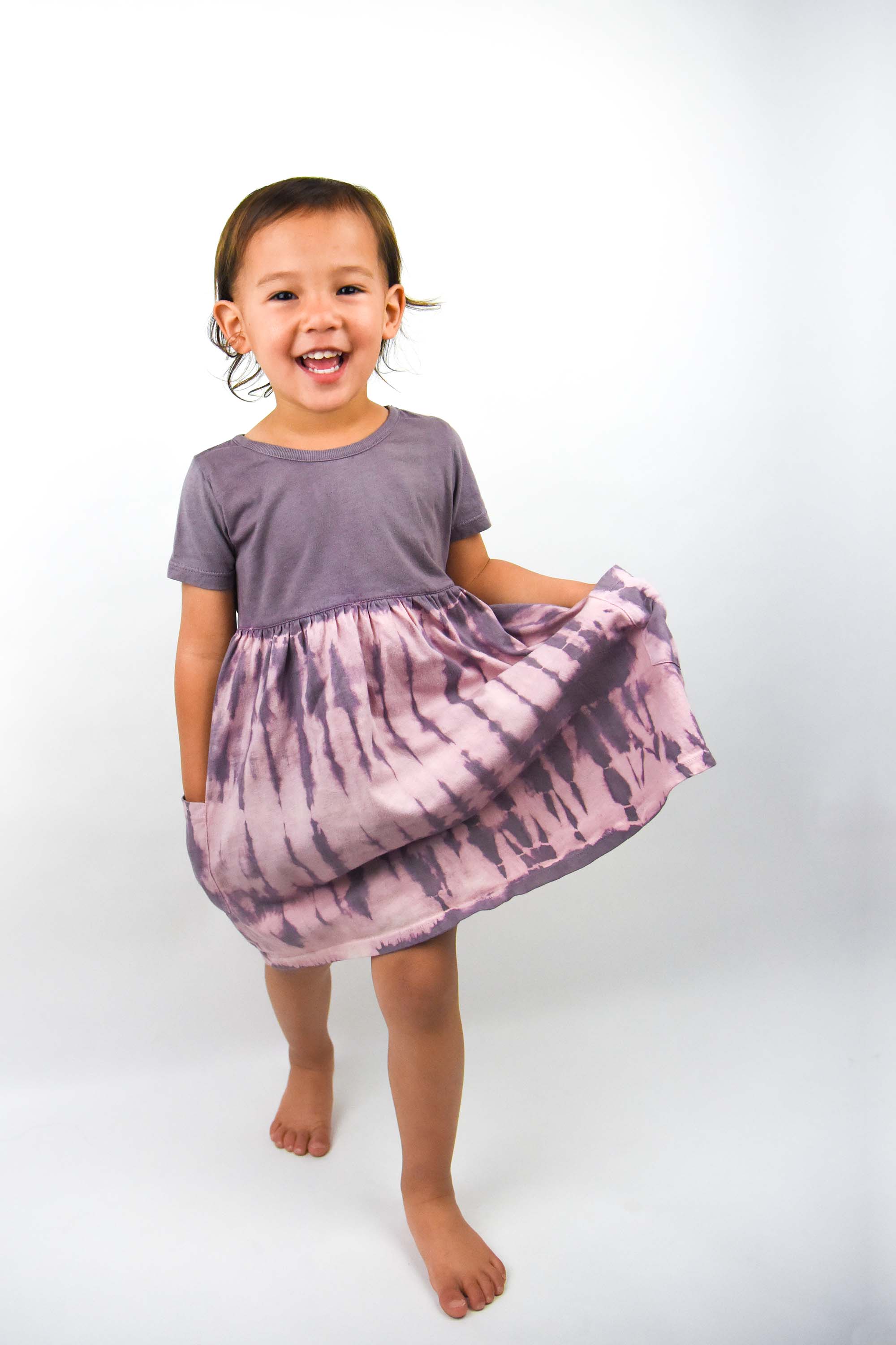 Shibori Dress (Purple)