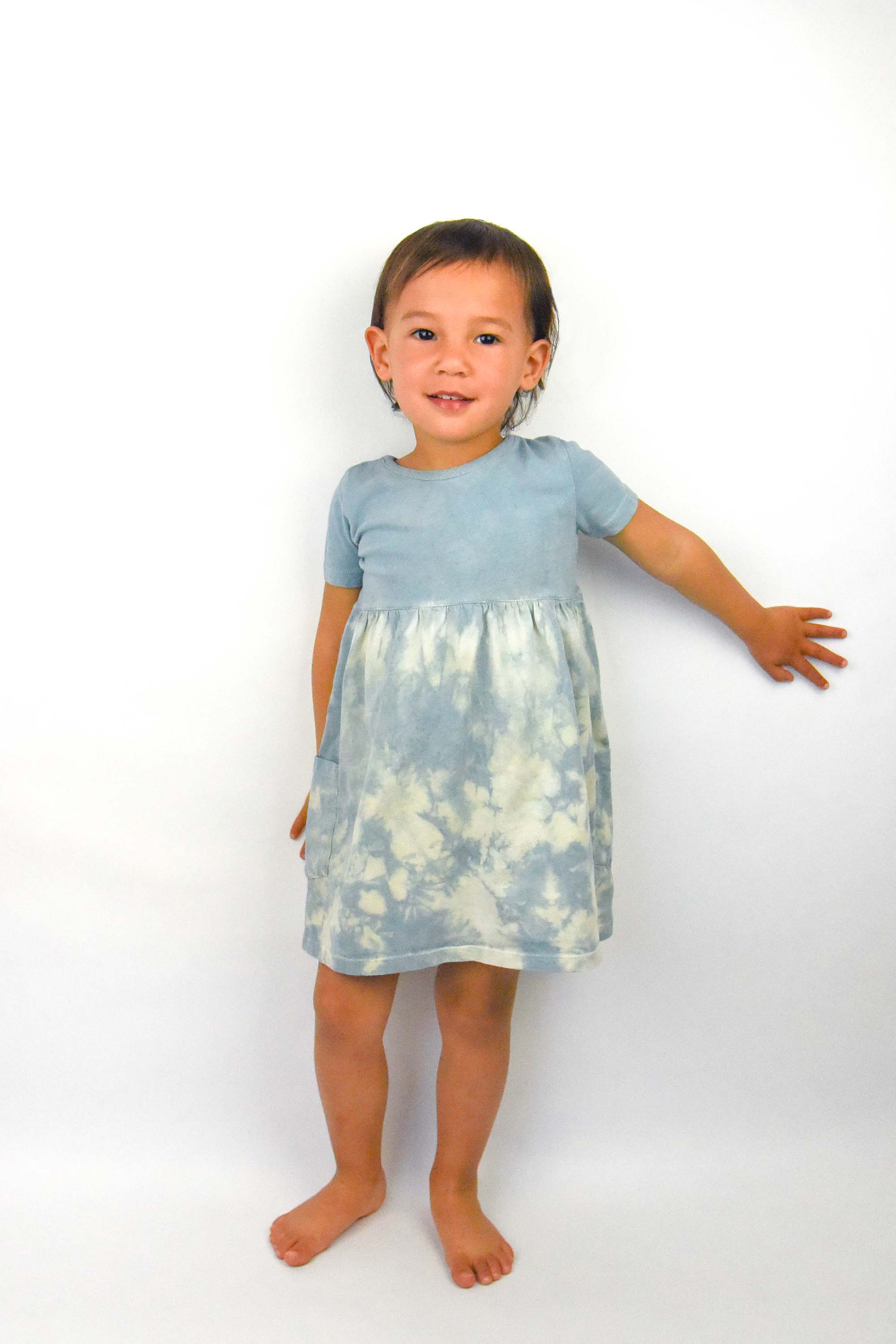 Shibori Dress (Teal)