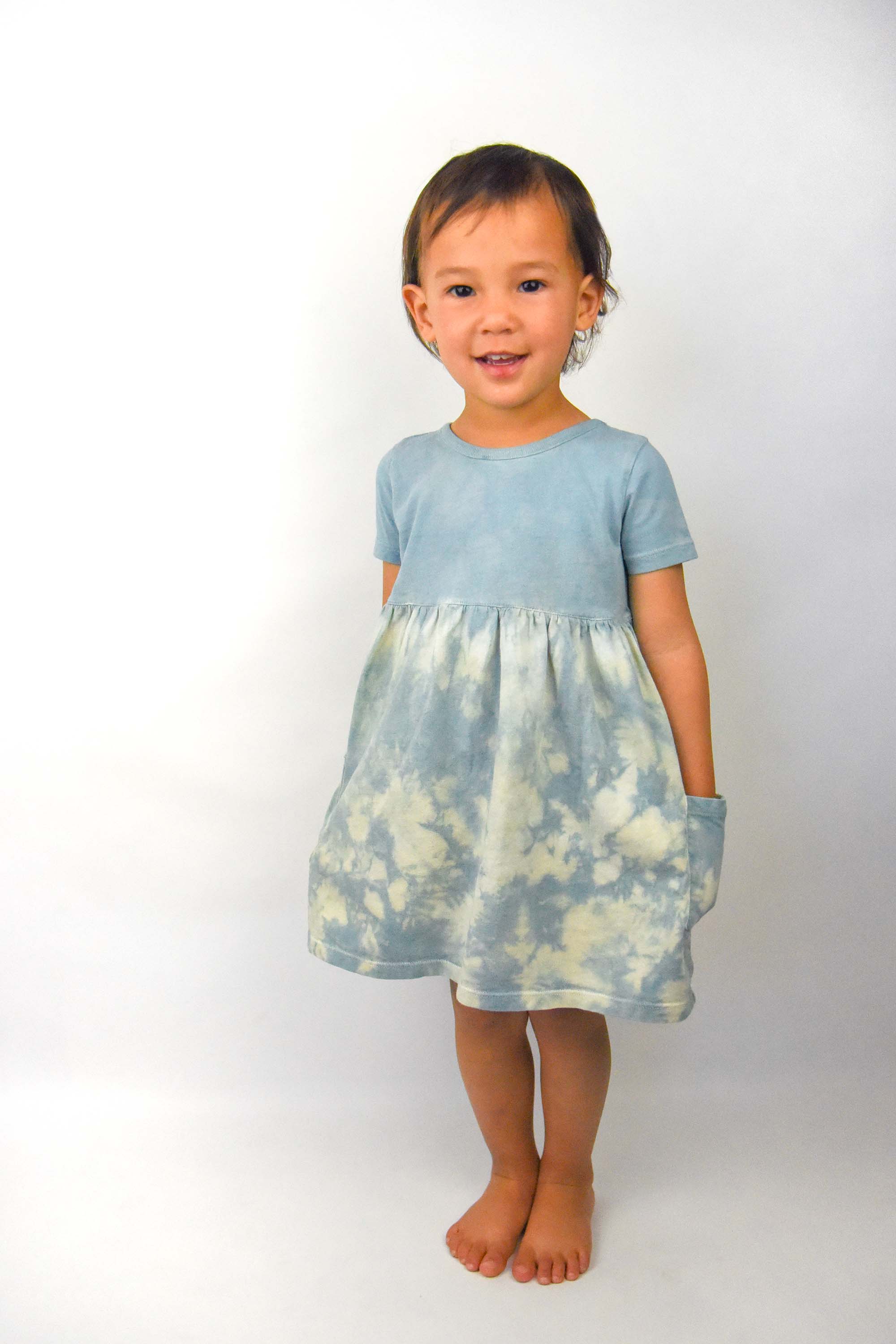 Shibori Dress (Teal)