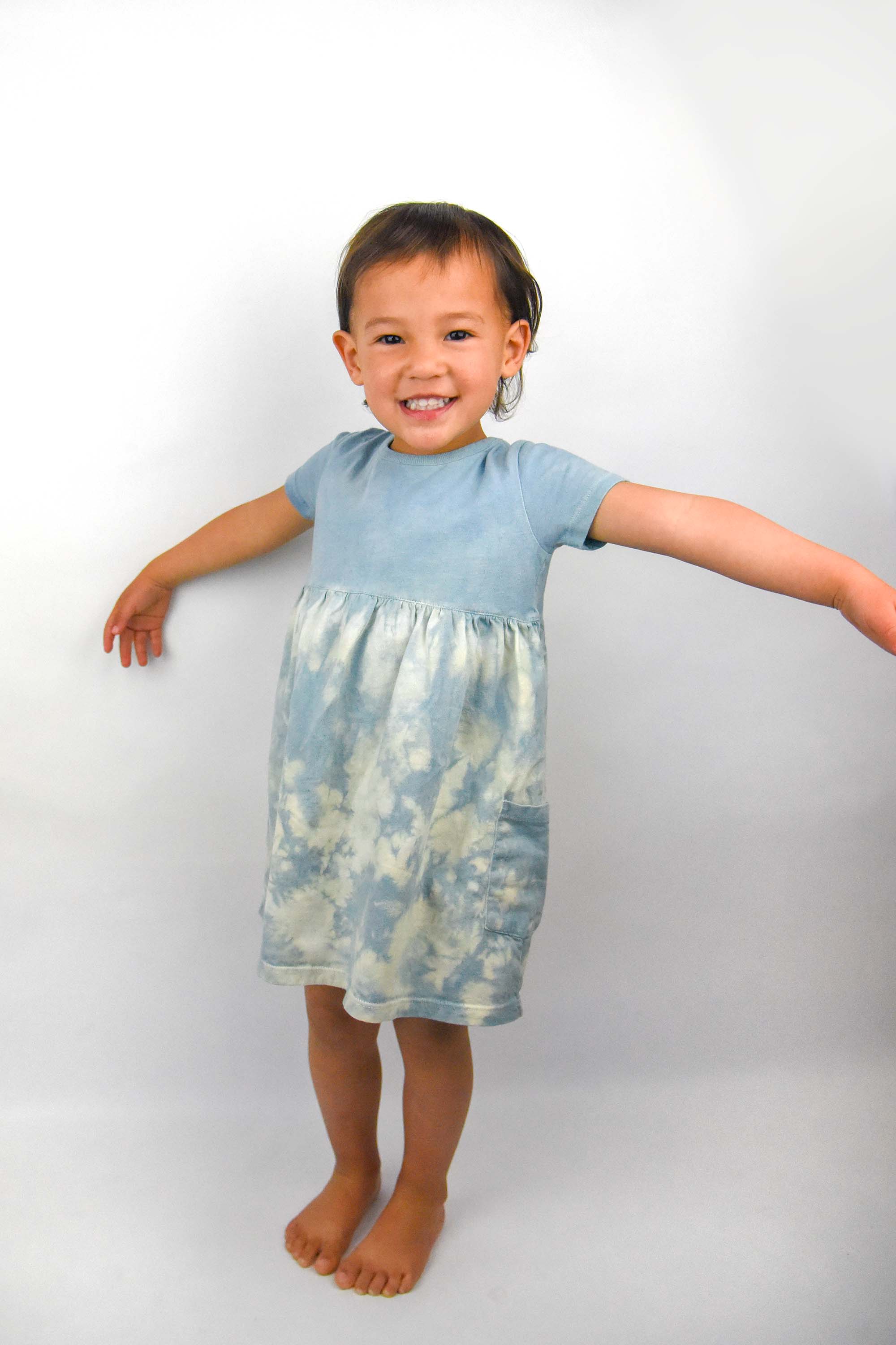 Shibori Dress (Teal)