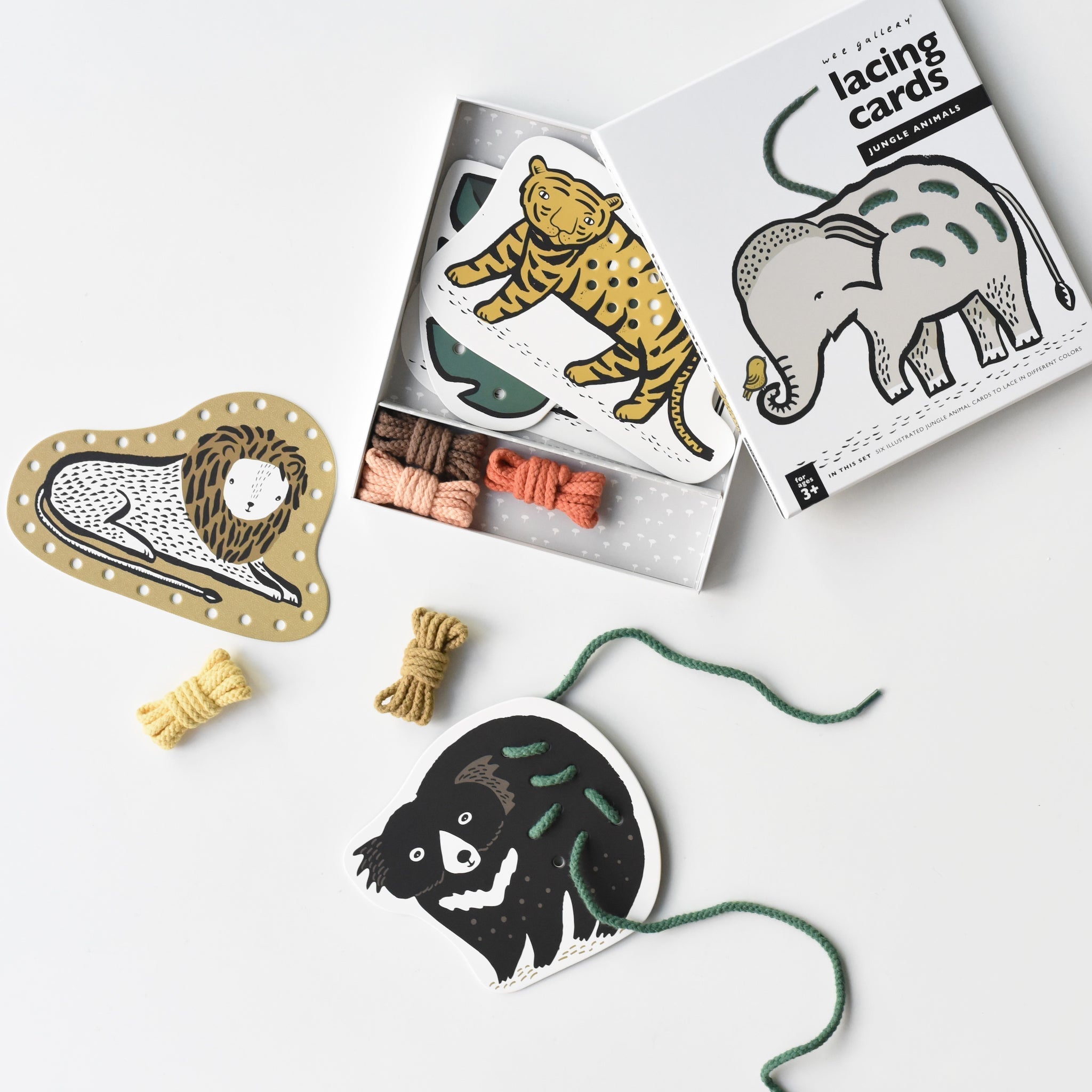 Lacing Cards (Jungle Animals)